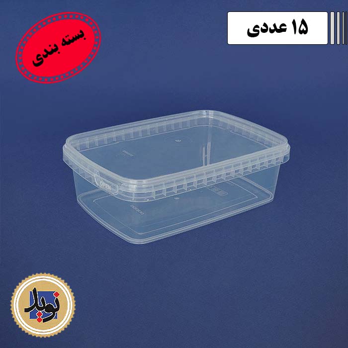 ظرف ماکروویو 1500 با درب پولاد پویش-(15عددی)