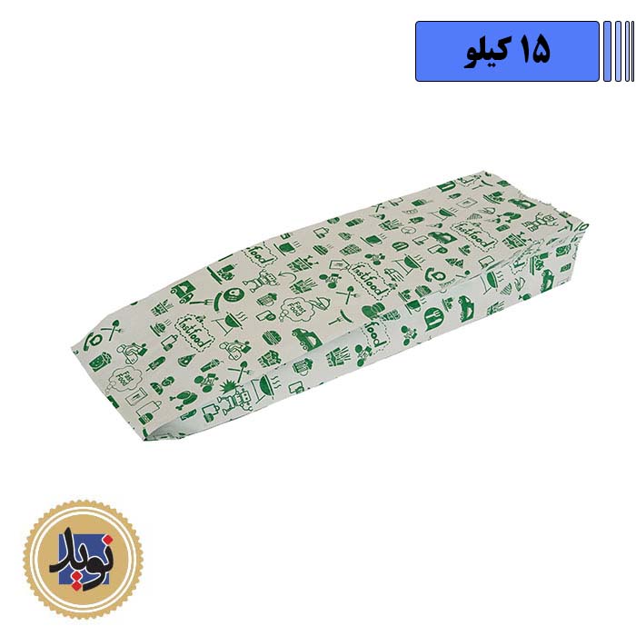 پاکت ساندویچ سفید چاپی ضخیم اخوان-(15کیلویی)