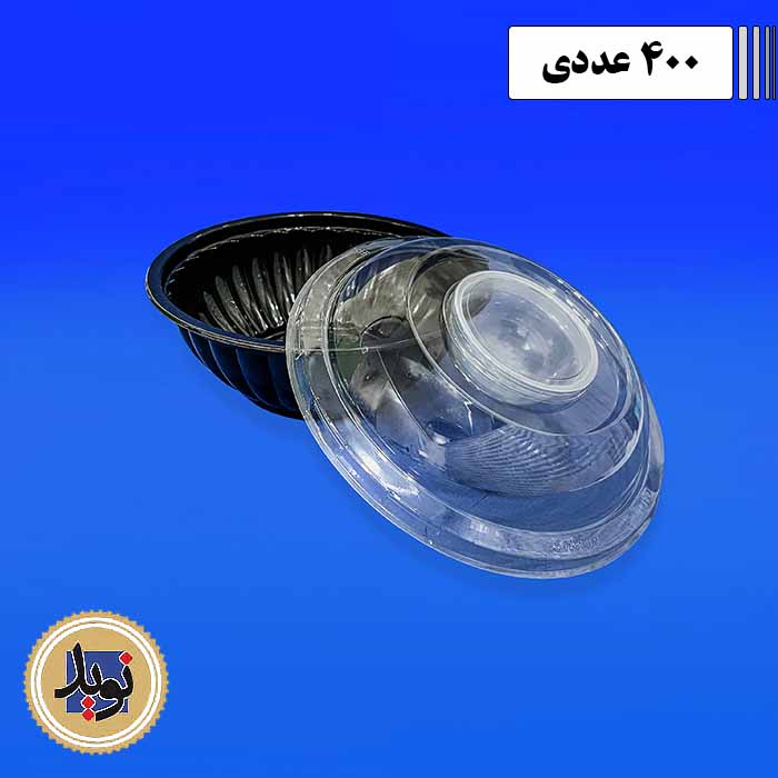 درب ظرف سالاد سزار با جای سس پانیذ-(400عددی)