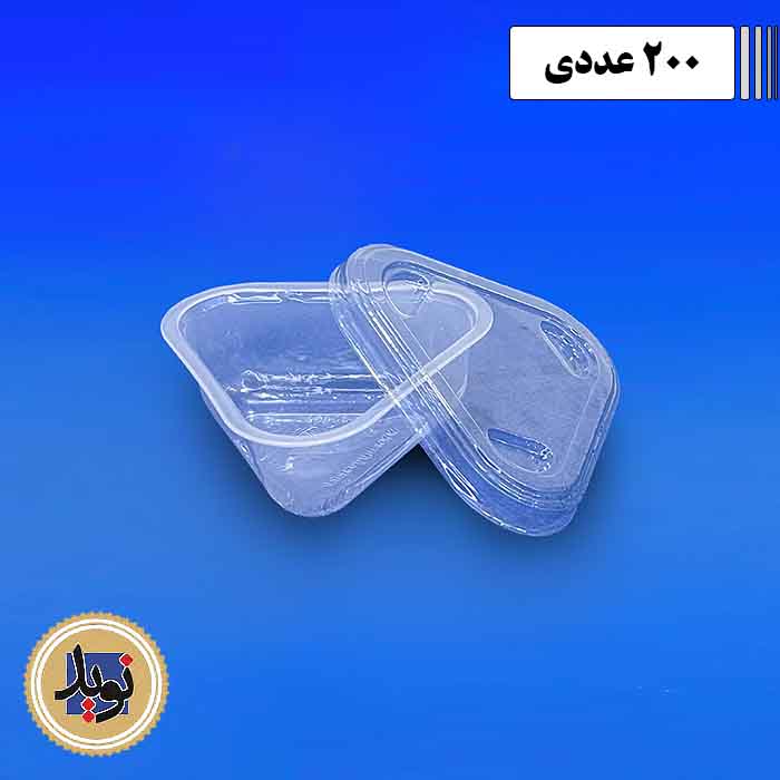 کاپ سس مثلثی شفاف با درب شفاف-(200عددی)