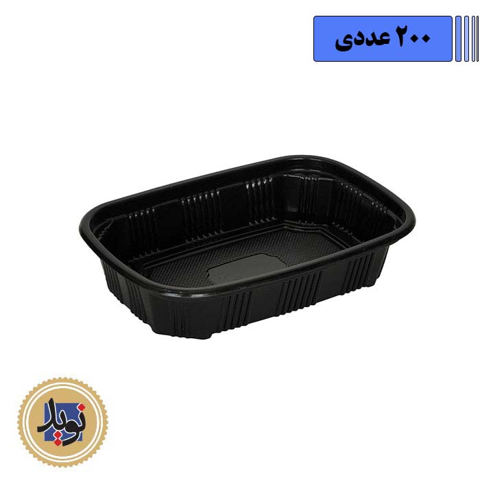 ظرف سوشی مشکی پایه بلند مهرپارسا-(200عددی)