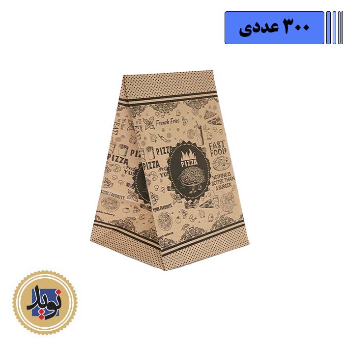 پاکت پیتزا 24 چاپی تک رنگ مروارید-(300عددی)